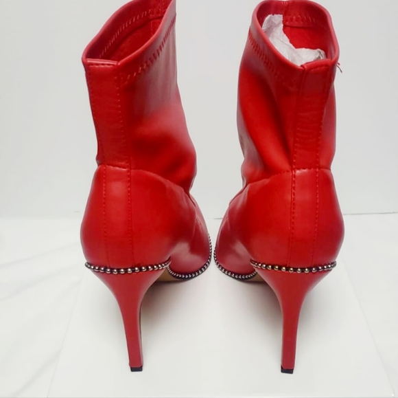 Bar III Melaney Red Bootie with Stilletto Heel - Picture 3 of 5
